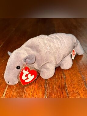 TY Tank Beanie Baby Armadillo 7 Line No Shell 2nd Gen Tush Tag 3rd Gen Swing Tag